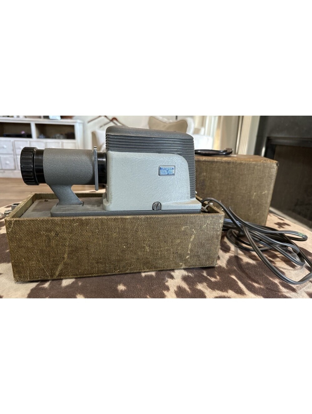 Vintage Argus 200 Slide Projector w/ Case Mid Century Untested Parts